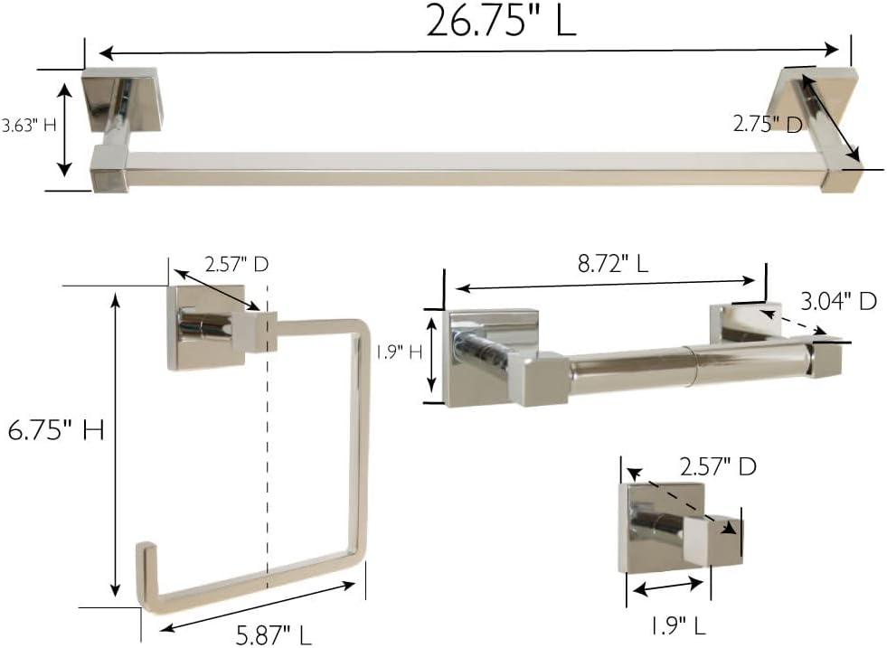 4pc Karsen Bathroom Accessory Kit - Design House