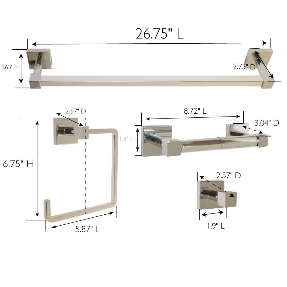 Karsen 4-Piece Bathroom Hardware Accessory Kit