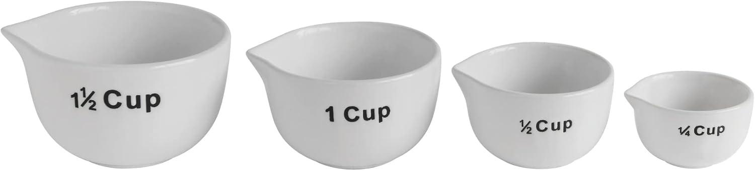 Creative Co-Op 4 -Piece Ceramic Measuring Cup Set