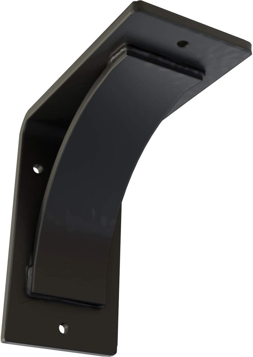 Ekena Millwork 3"W x 6"D x 6"H Morris Steel Bracket, Powder Coated Black