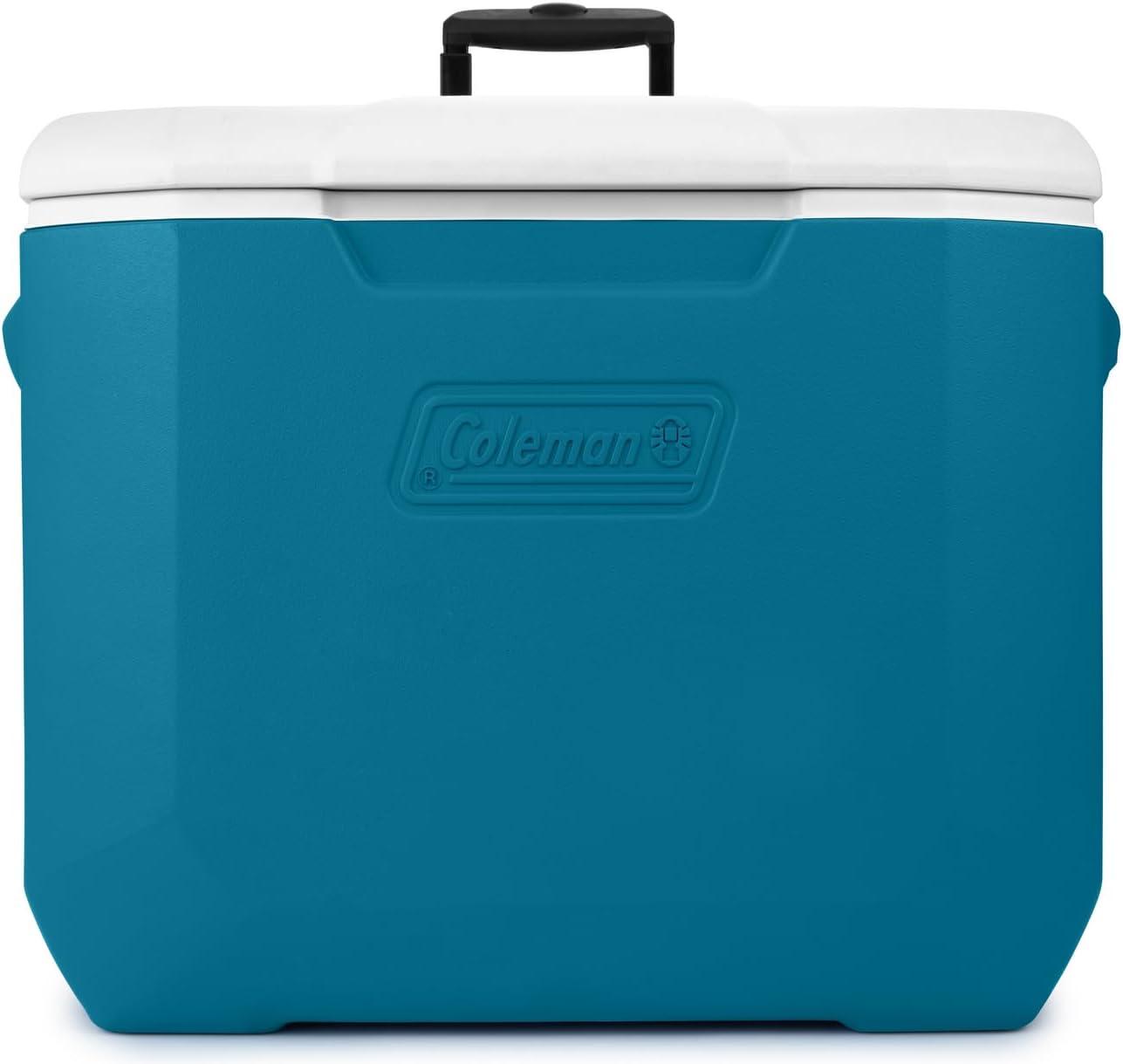 Deep Ocean Blue 60-Quart Wheeled Cooler with Handle