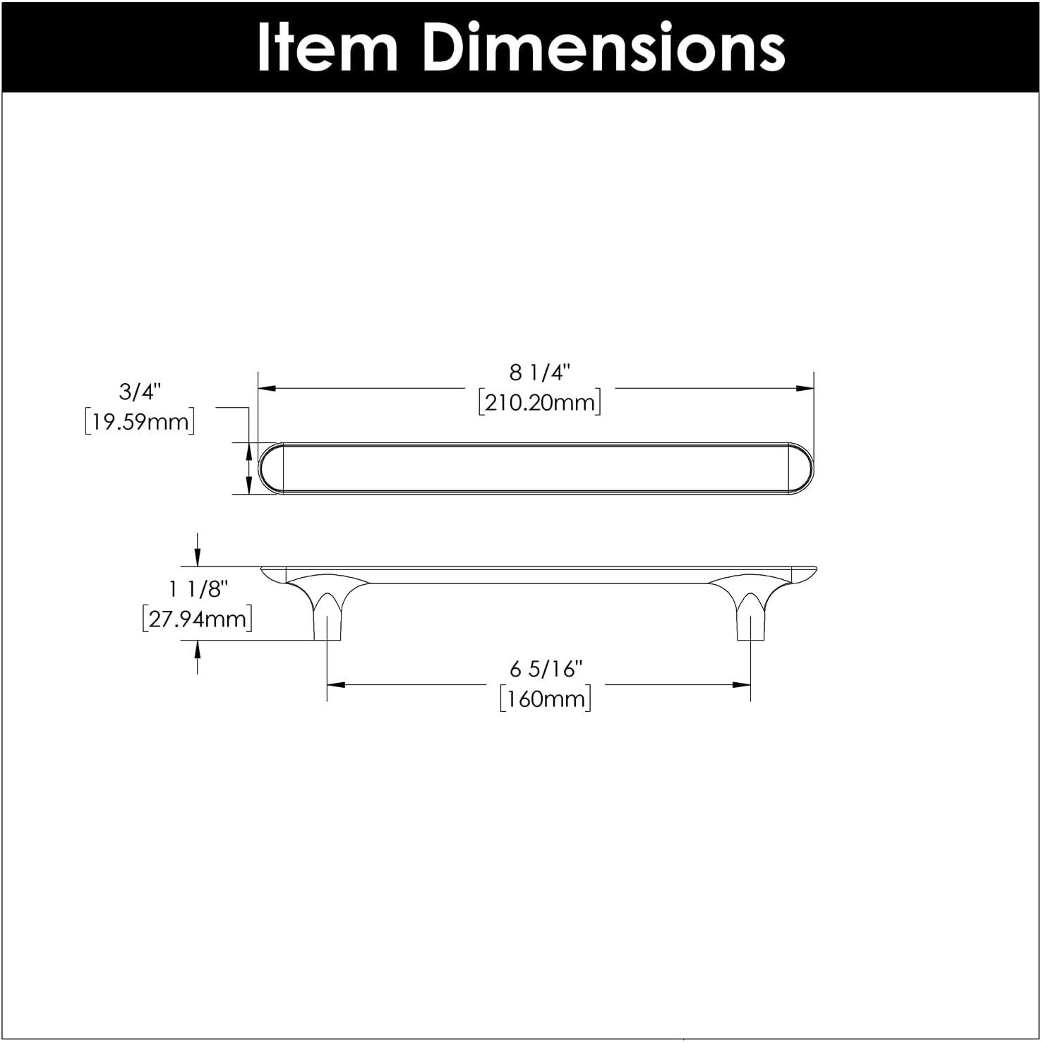 Chrome Polished Kitchen Cabinet Pulls with Mounting Hardware