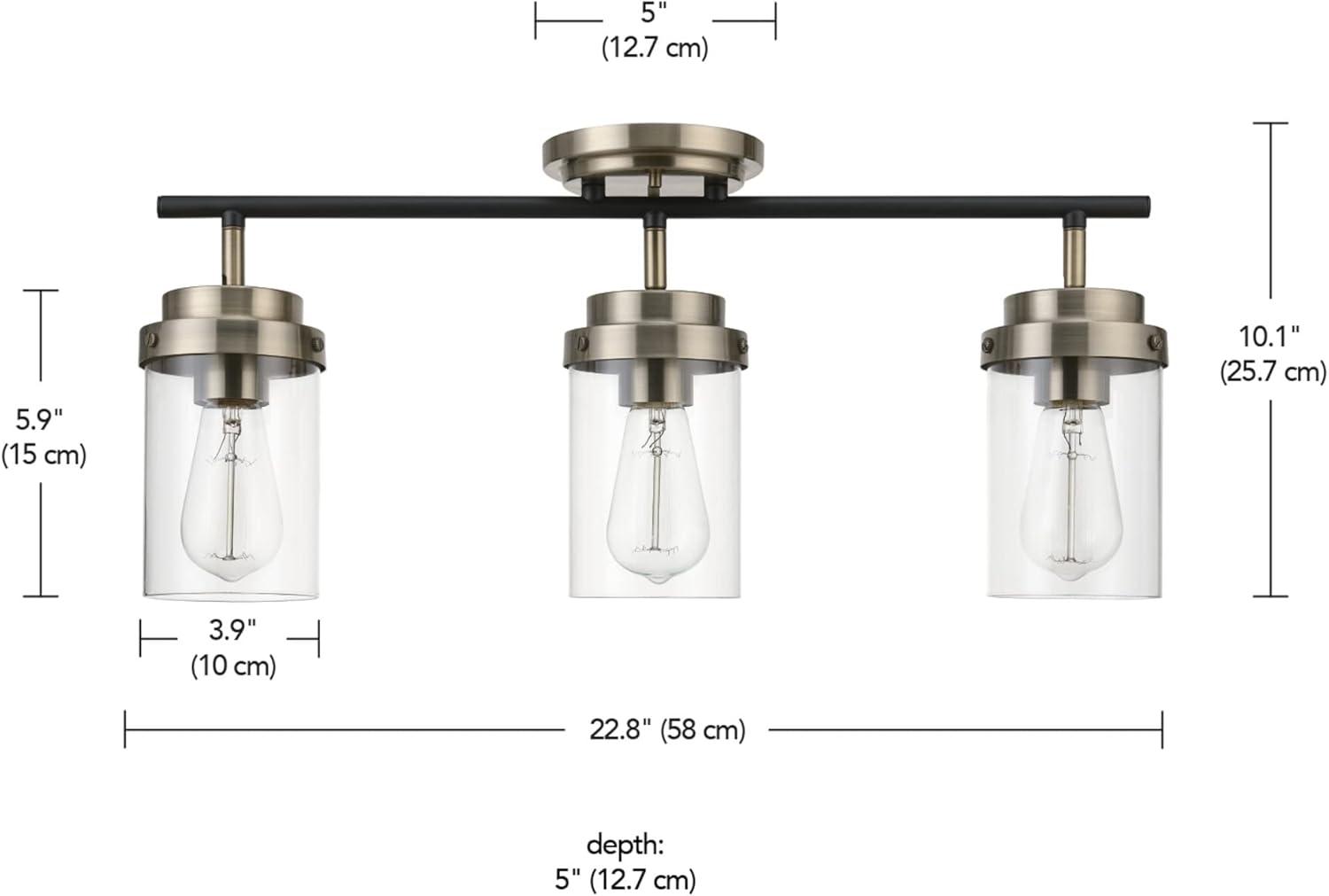 5'' 3 -Light Fixed Track Track Kit with Dimmable and Adjustable Head