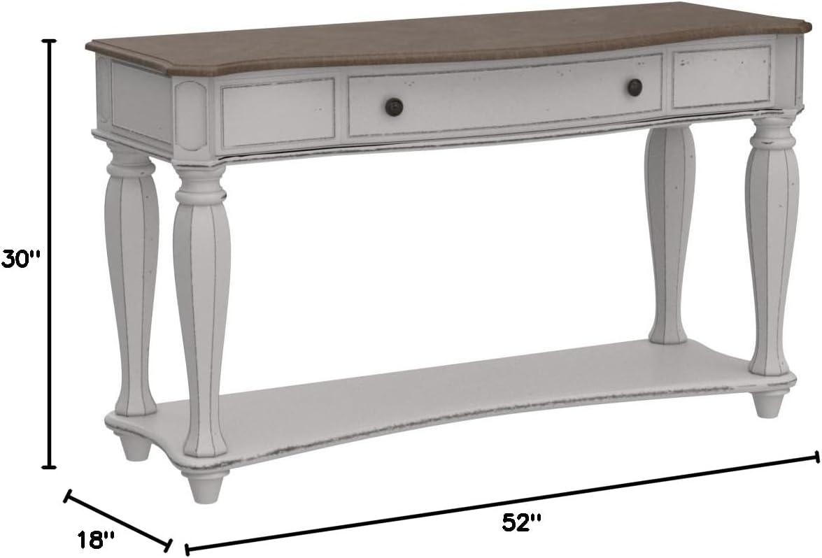 Magnolia Manor White Sofa Table