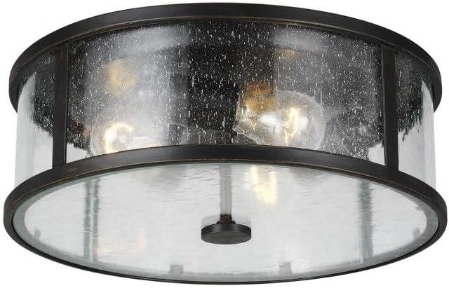 Generation Lighting Dakota 14" Espresso 3-Light Outdoor Ceiling Light