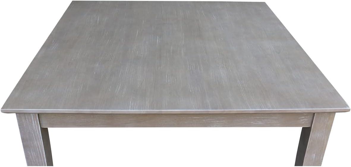 Solid Wood 36" X 36" Dining Table Weathered Gray - International Concepts