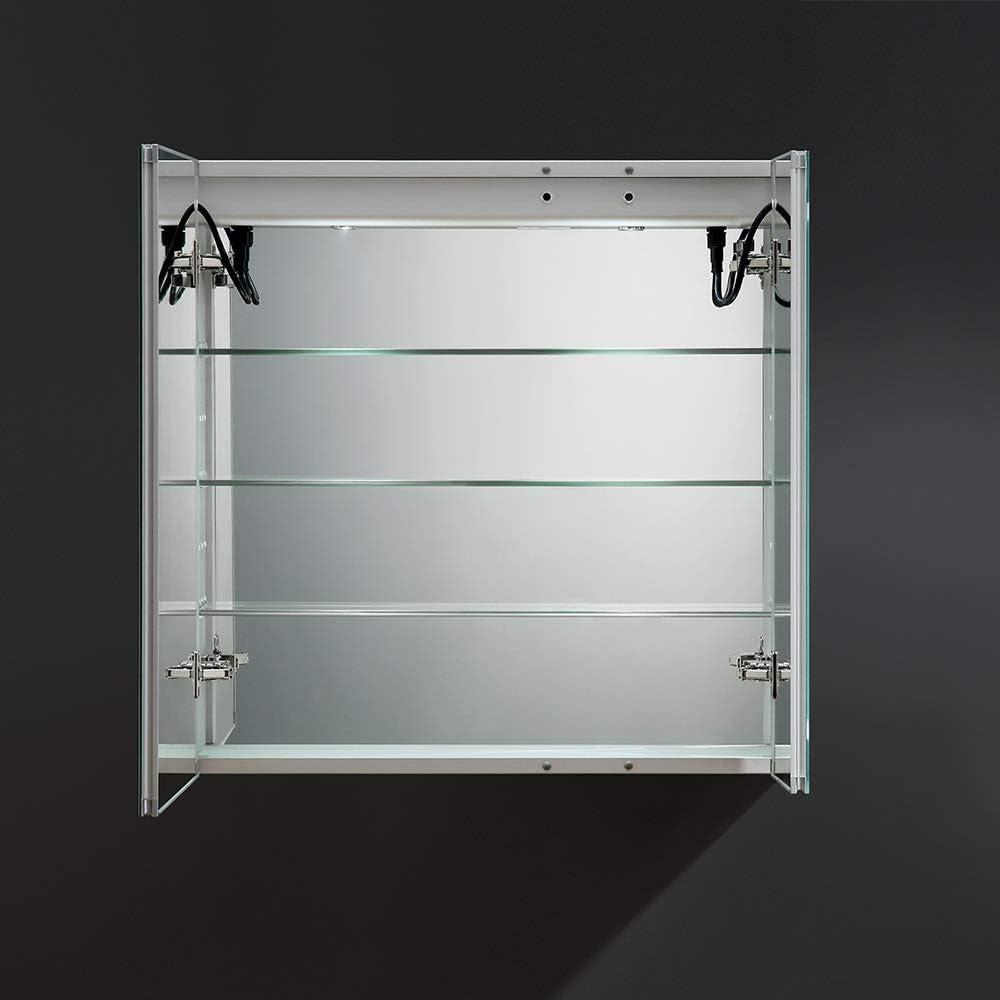 Fresca Spazio 30x30" LED Lighting Aluminum Bathroom Medicine Cabinet in Mirrored