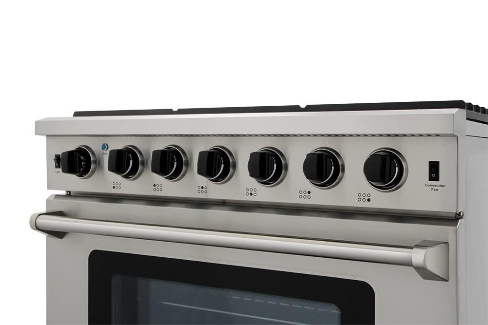THOR 36-Inch Gas Range, 6 Burners - Stainless Steel (LRG3601U)