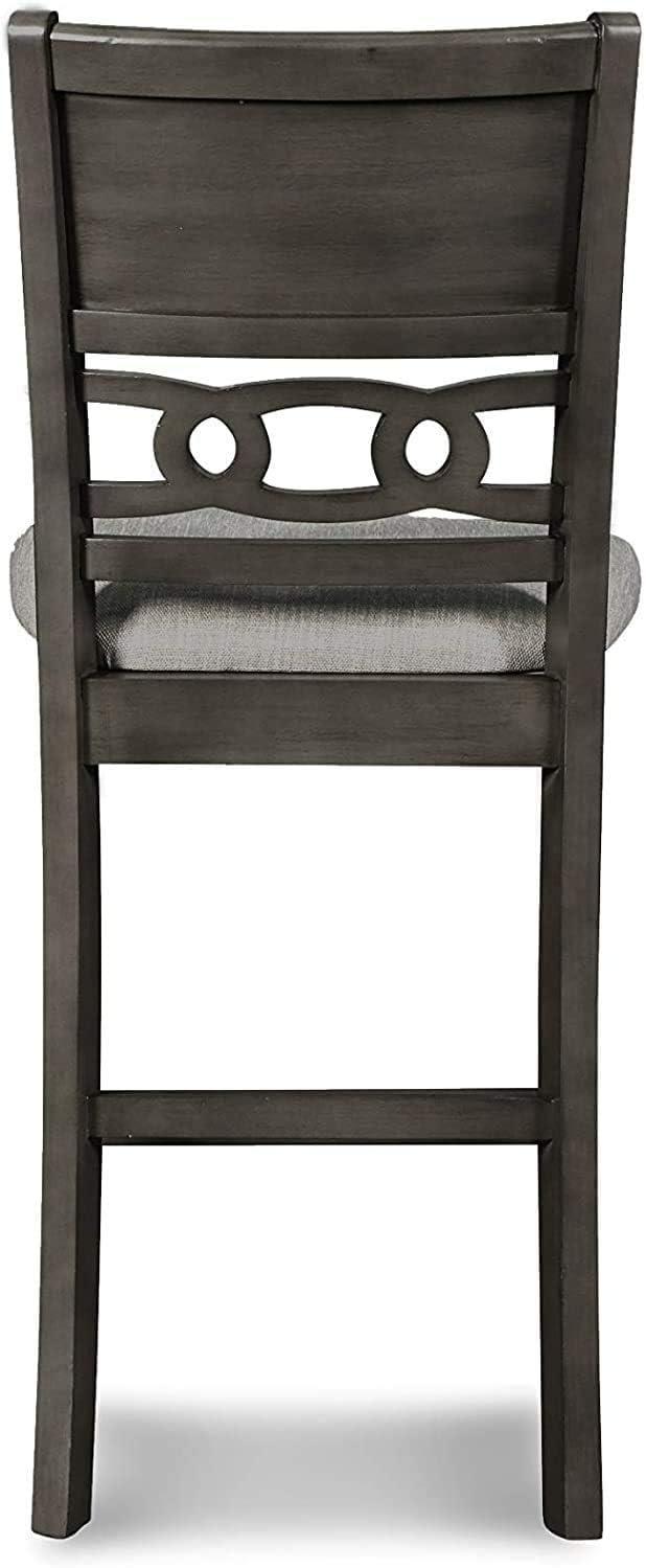 New Classic Furniture Gia Solid Wood Counter Table W/2 Chairs in Gray