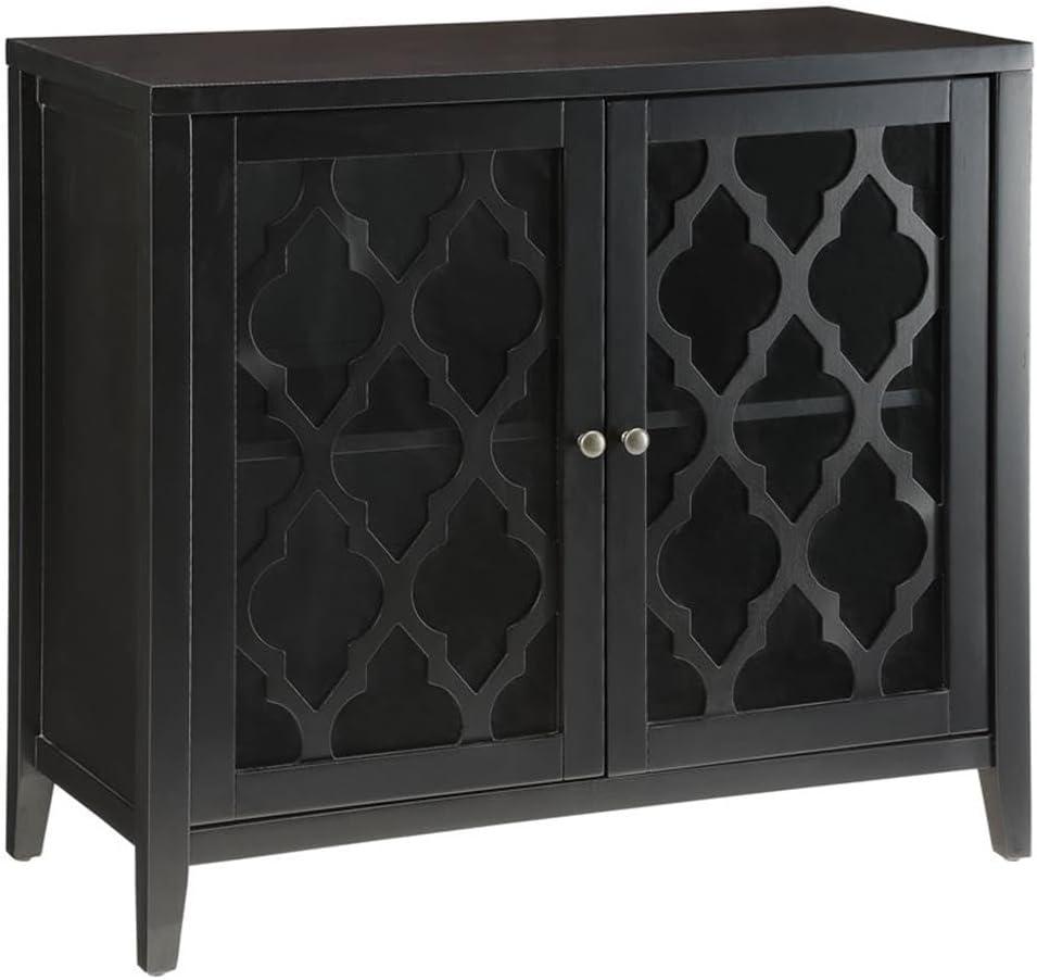 ACME Ceara Storage Console Table with Door in Black