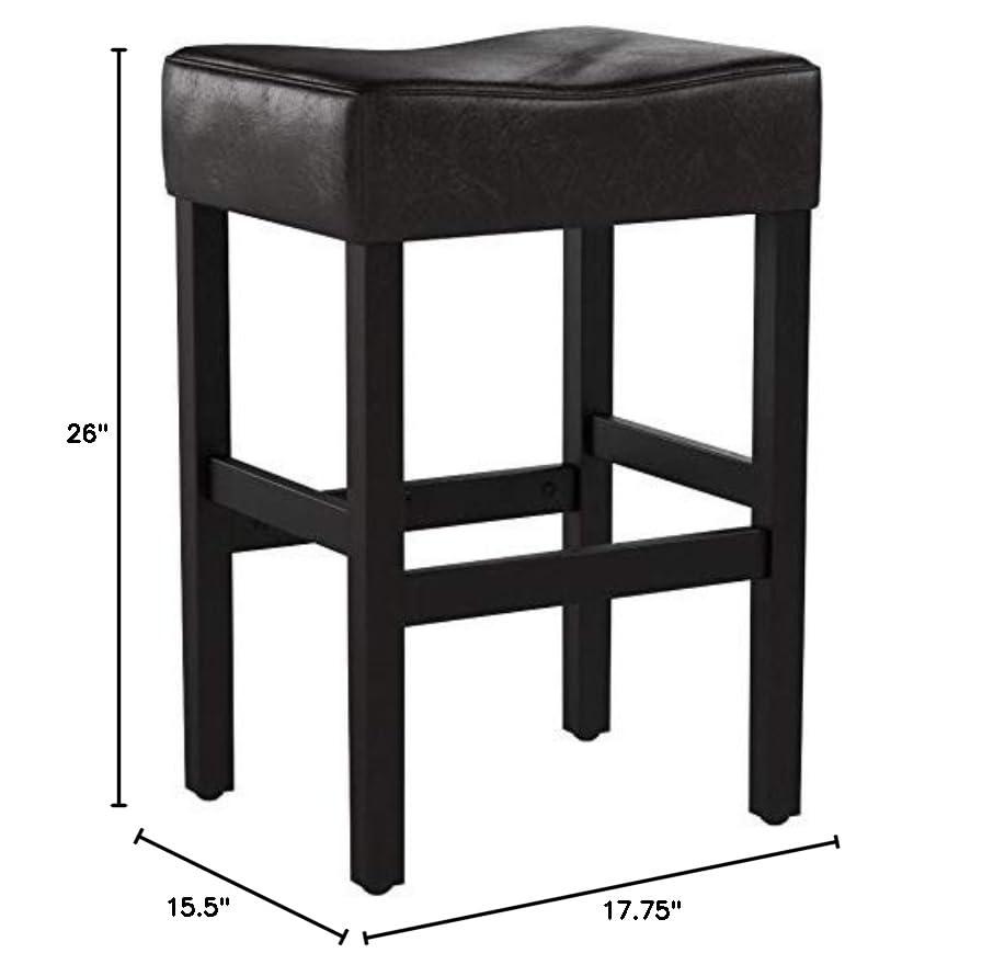 Christopher Knight Home Set of 2 Portman Backless Counter Height Barstools Brown: Upholstered, Wood Frame, 26" Seat Height