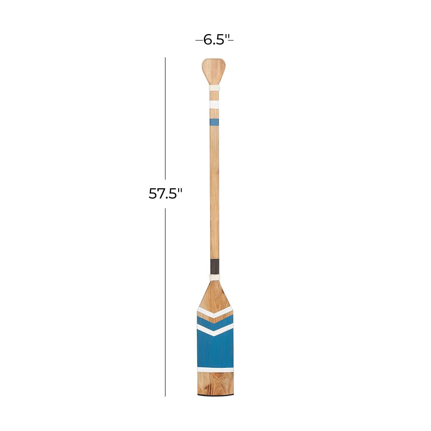 DecMode Multi Colored Wood Novelty Canoe Oar Paddle Wall Decor with Arrow and Stripe Patterns (2 Count)