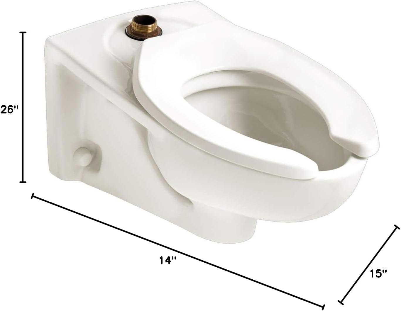 Afwall Flush 1.6 GPF Elongated Toilet Bowl