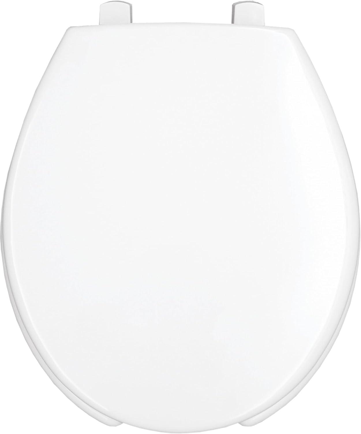 7750TDG Commercial Heavy Duty Open Front Toilet Seat, Never Loosens, ROUND, Plastic, White