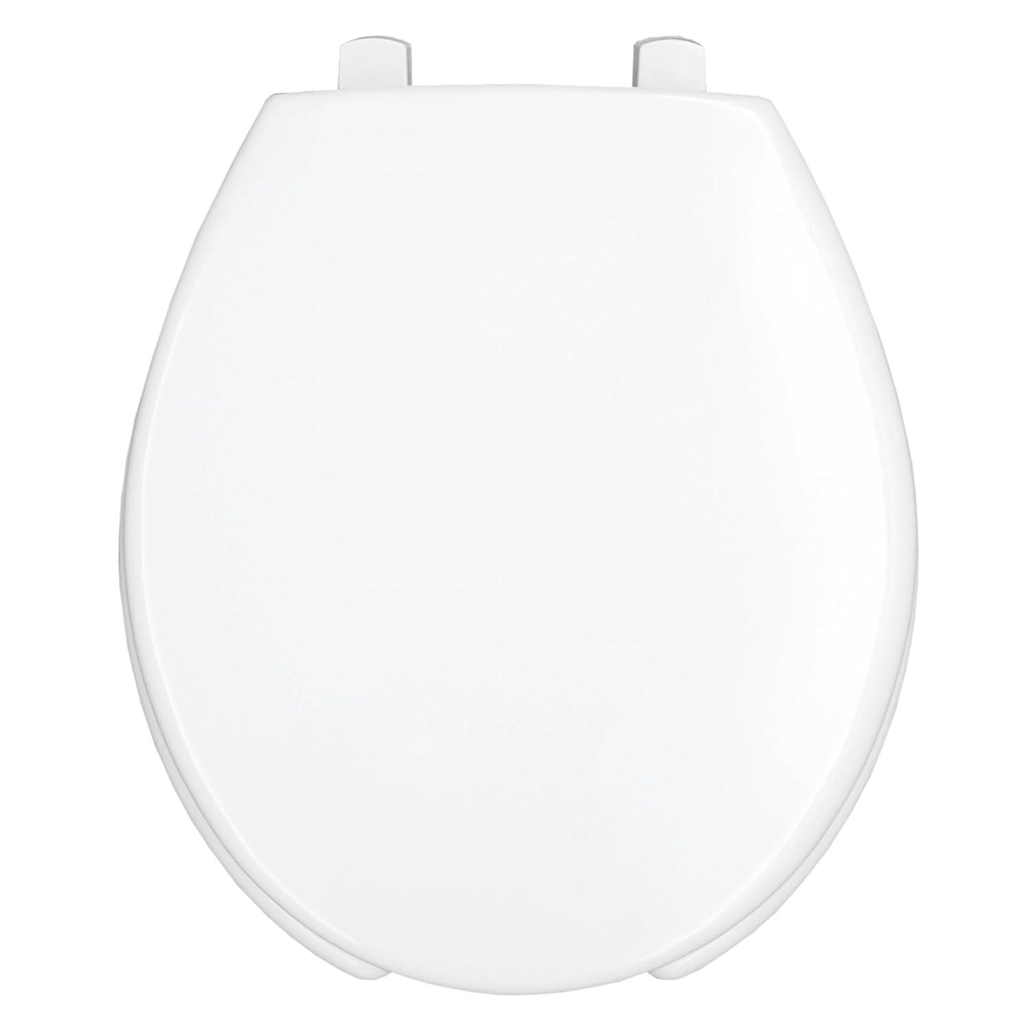 7750TDG Commercial Heavy Duty Open Front Toilet Seat, Never Loosens, ROUND, Plastic, White