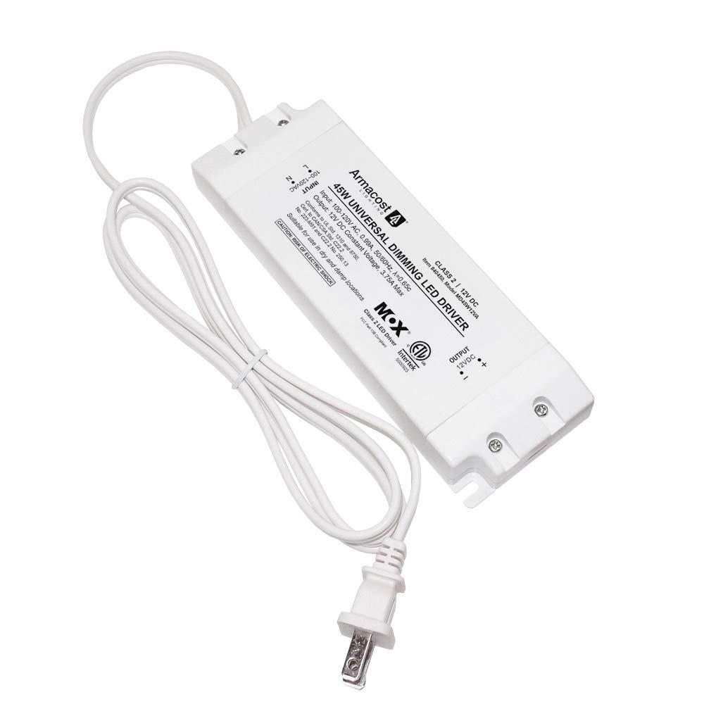 Universal Dimmable LED Driver 12V DC, 45W Electronic Transformer