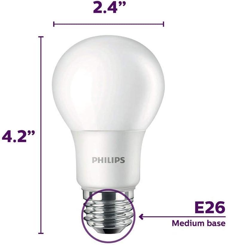 Philips 13.5W Frosted Daylight A19 LED Light Bulb 4-Pack