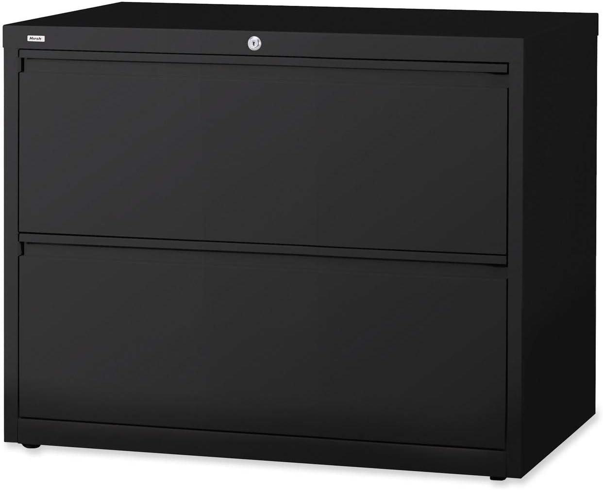Lorell Lateral File 2-Drawer 42"x18-5/8"x28" Black 60554