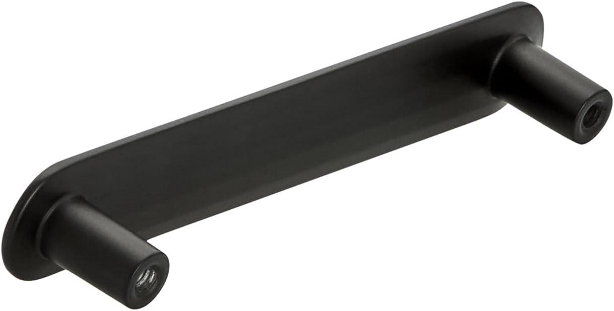 Matte Black Modern Bar Cabinet Pull with Mounting Hardware