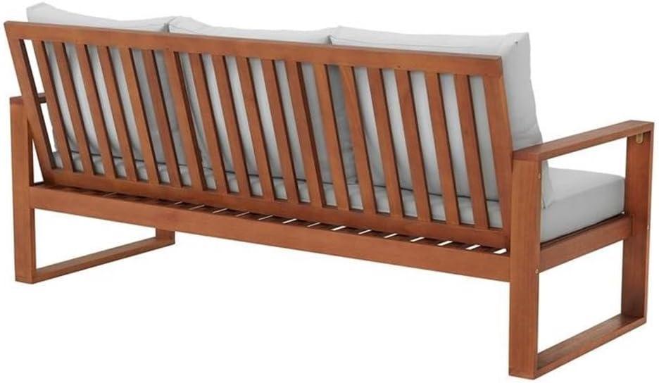 Alaterre Furniture Grafton Eucalyptus 3-Seat Outdoor Bench, Natural