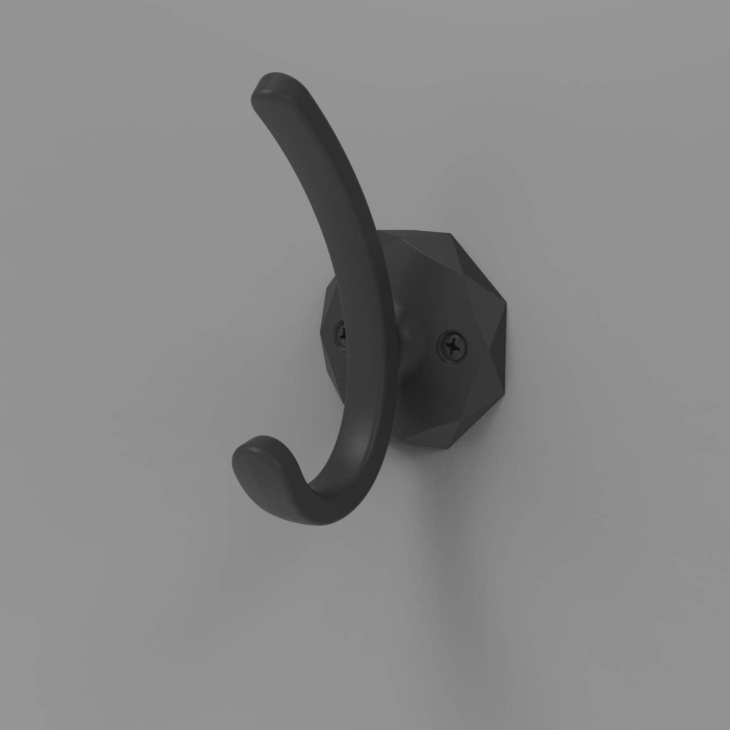 Matte Black Geometric Metal Wall Hook 1-Pack