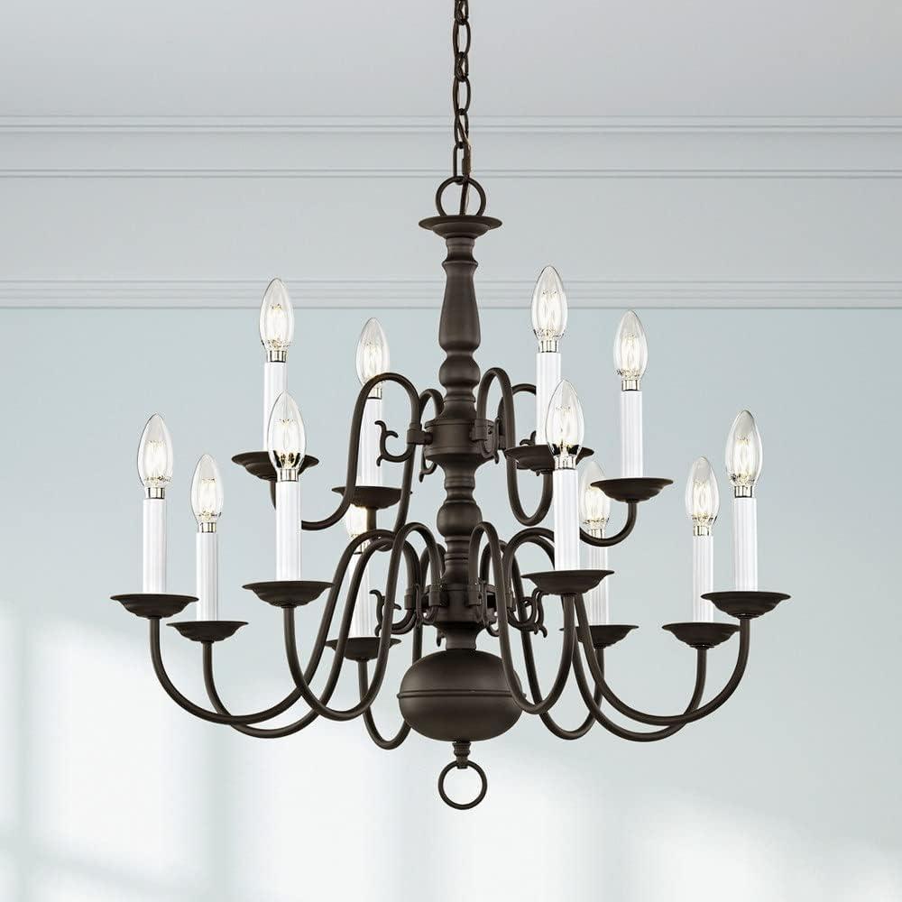 Livex Lighting Williamsburgh 12 - Light Chandelier in  Bronze