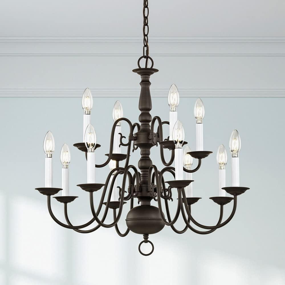 Livex Lighting Williamsburgh 12 - Light Chandelier in  Bronze