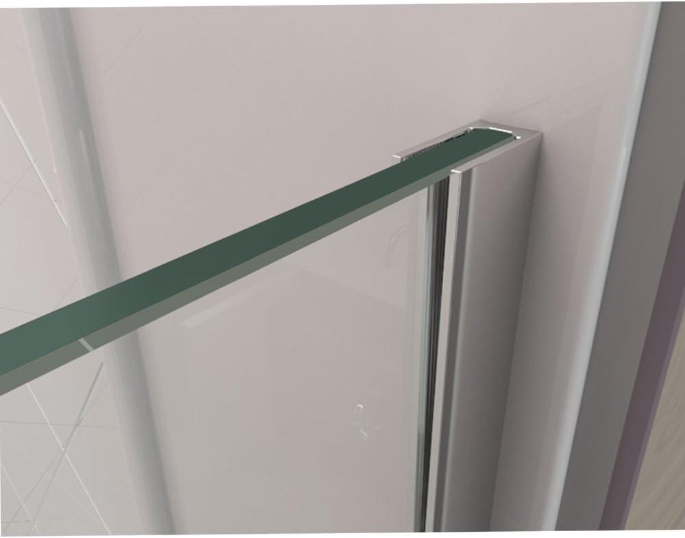 Aqua Uno 56" W x 58" H Hinged Semi-Frameless Tub Door