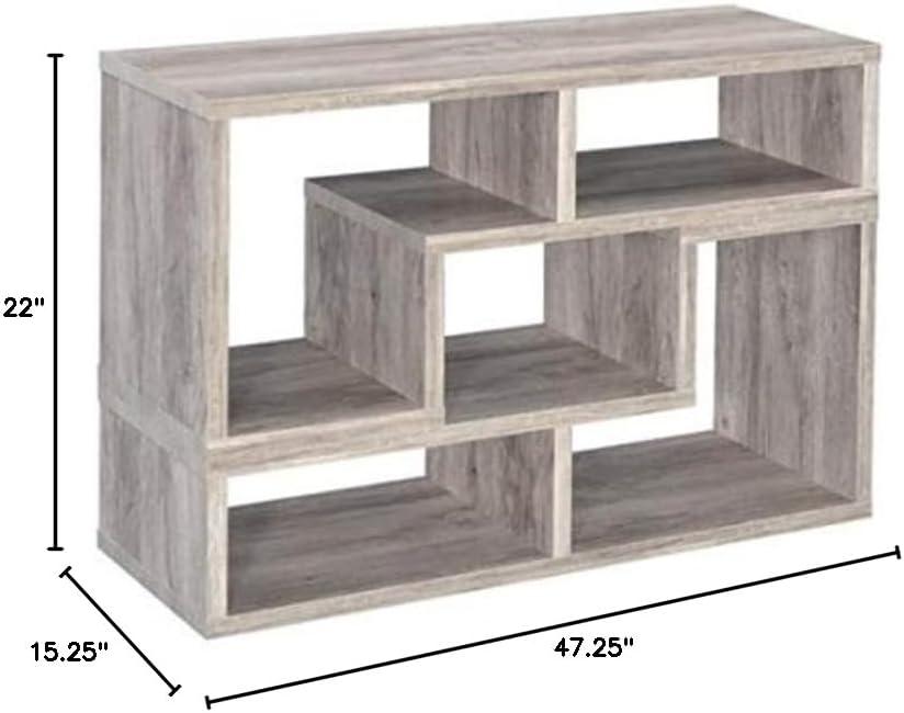 22" Velma Modular Bookcase & TV Stand: Stackable, Horizontal, Gray Driftwood - Coaster