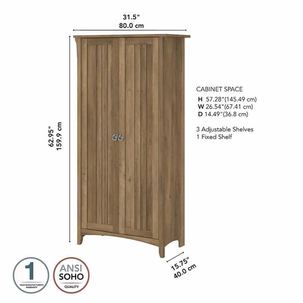 Bush Furniture Salinas Kitchen Pantry Cabinet with Doors