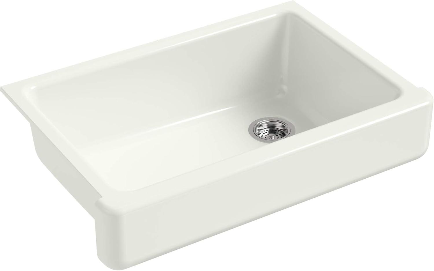 Whitehaven® Self-Trimming 32-1/2" L x 21-9/16" W x 9-5/8" Under-Mount Single-Bowl Sink with Short Apron