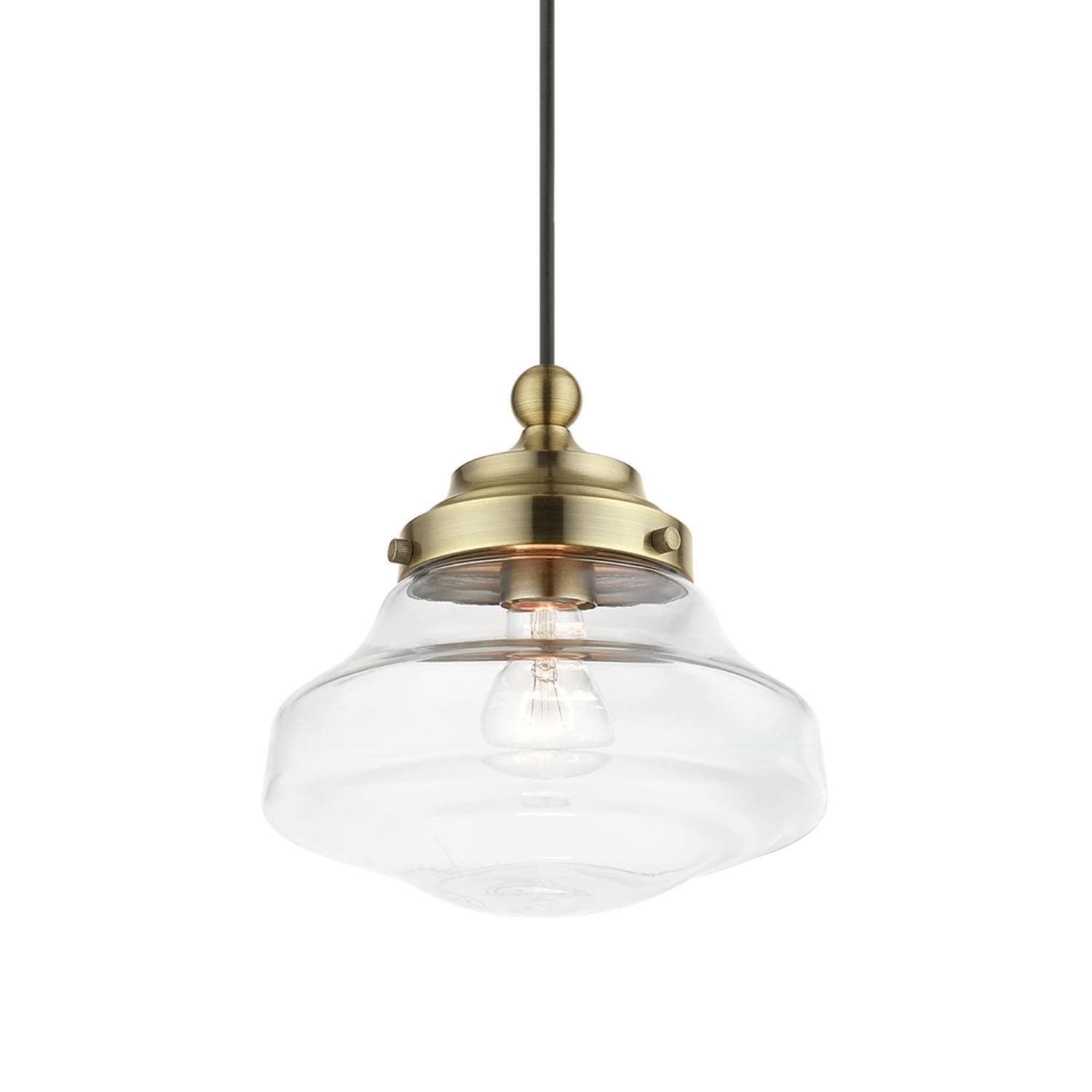 Livex Lighting Avondale 1 - Light Pendant in  Antique Brass