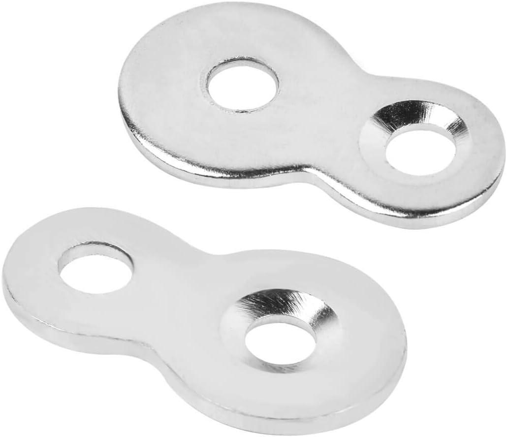 20 Pack Figure 8 Steel Desk Top Fastener Clip - Heavy Duty Figure-Eight Fasteners Clips Attaching a Table, Solid Steel, 12 Gauge