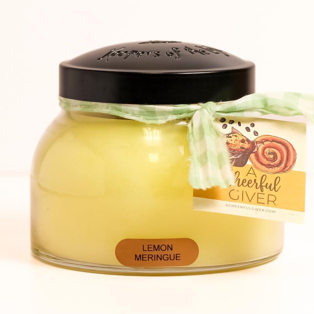 Lemon Meringue Scented Jar Candle with Black Lid