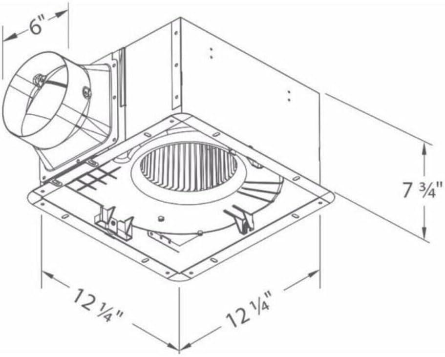 Delta BreezProfessional Off-White 300 CFM Ceiling Ventilation Fan