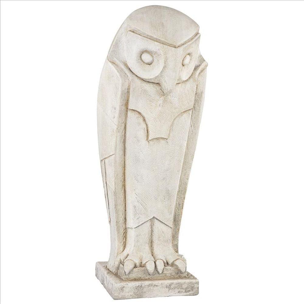 Polar Owl Sentinel Art Deco Garden Statue