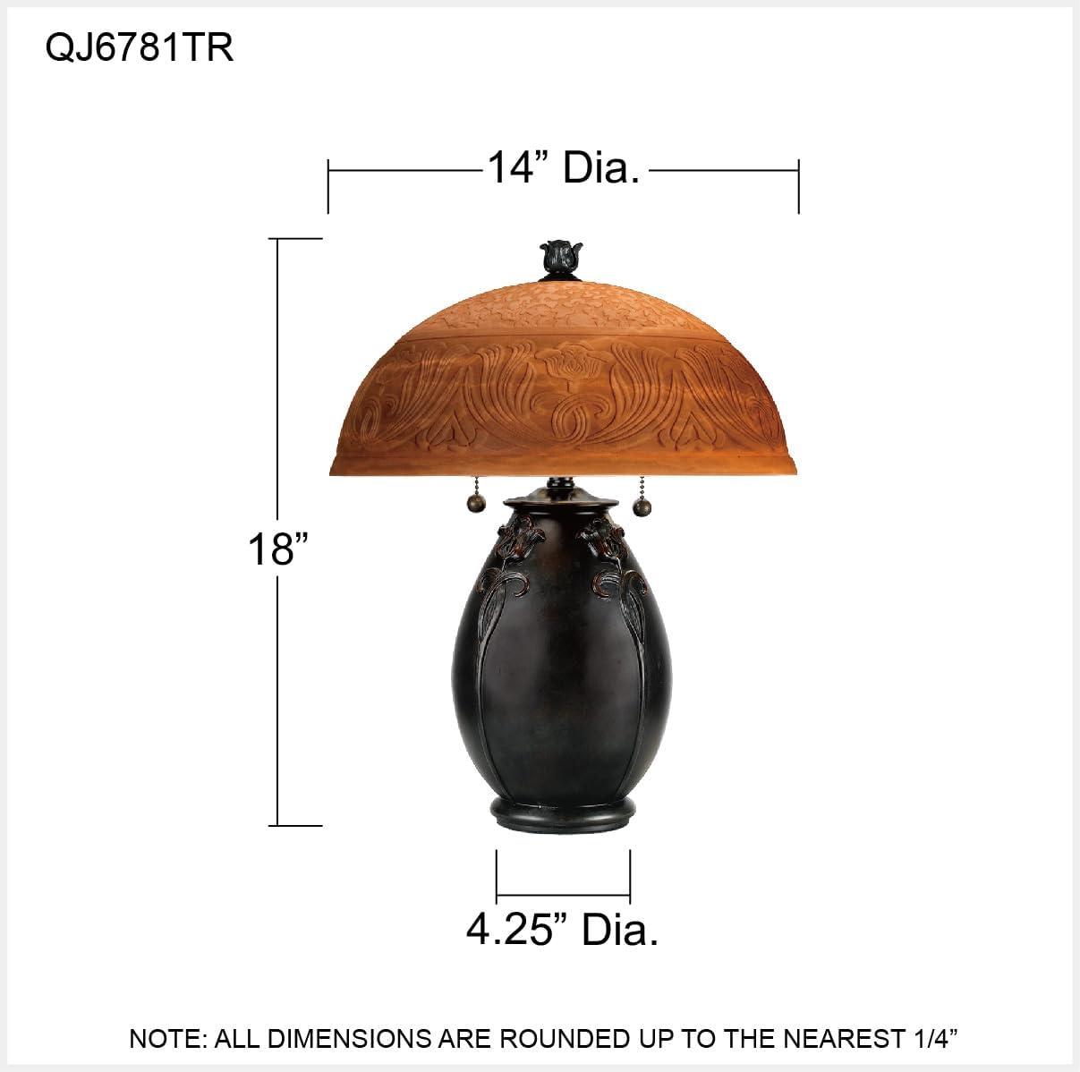 2 Light Table Lamp Quoizel Lighting Qj6781tr