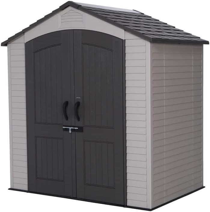 Lifetime Lifetime 7 Ft. x 4.5 Ft. High-Density Polyethylene (Plastic) Outdoor Storage Shed with Steel-Reinforced Construction