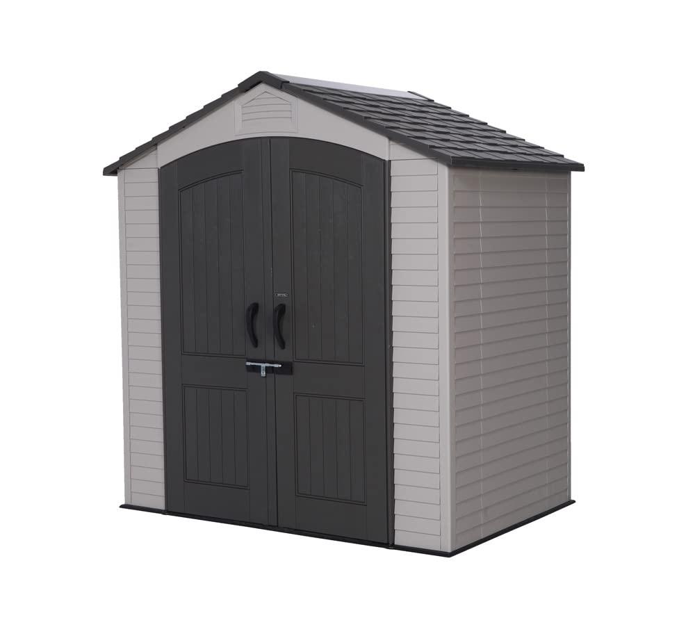 Lifetime Lifetime 7 Ft. x 4.5 Ft. High-Density Polyethylene (Plastic) Outdoor Storage Shed with Steel-Reinforced Construction