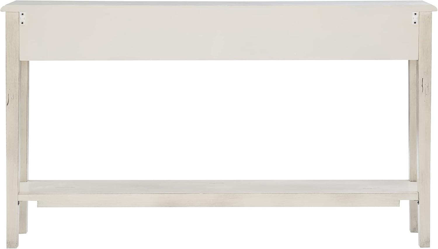 Linon Sadie Long Wood Console Table in Cream