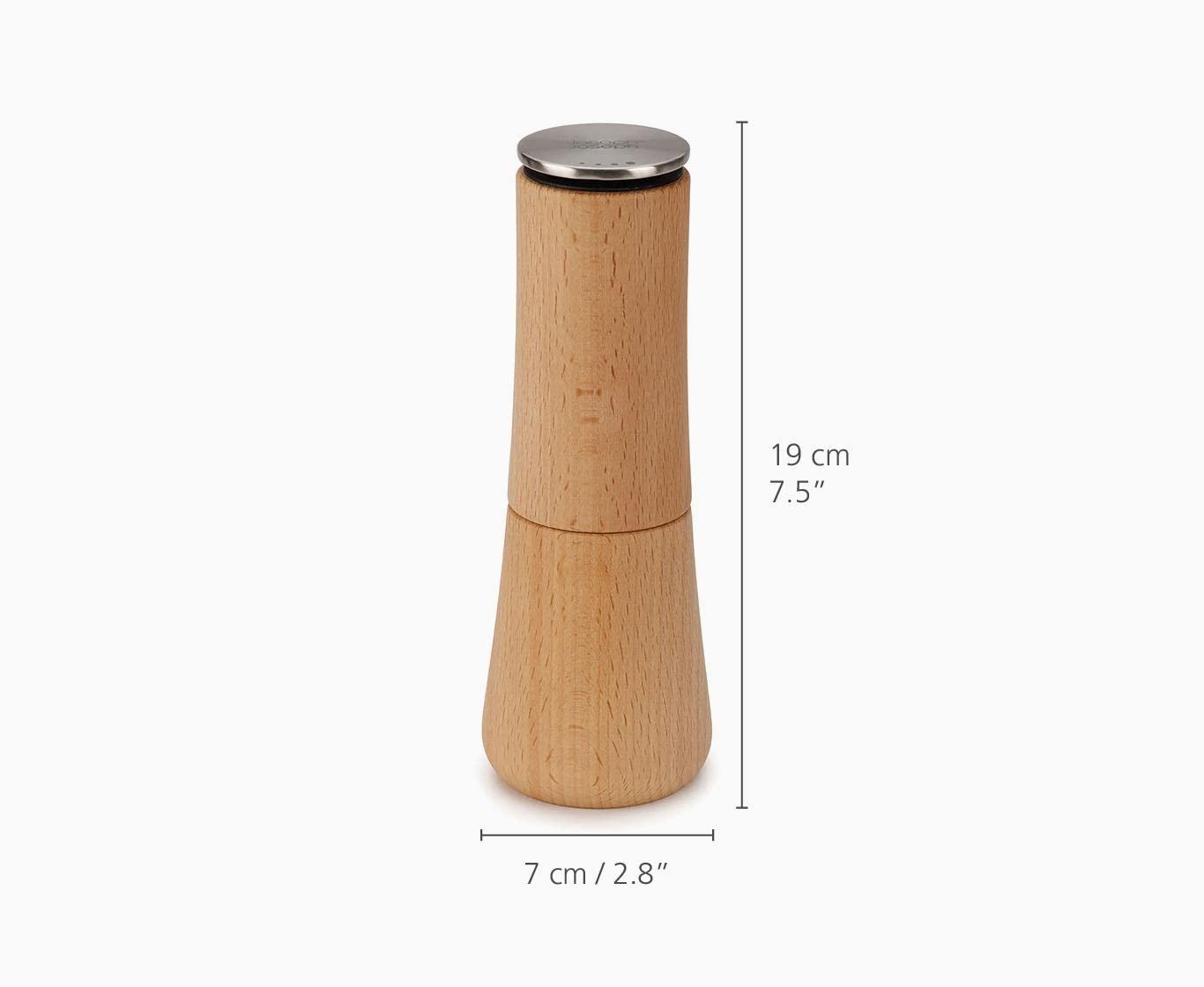 Joseph Joseph Joseph Joseph Milltop No-spill Beechwood Salt Mill