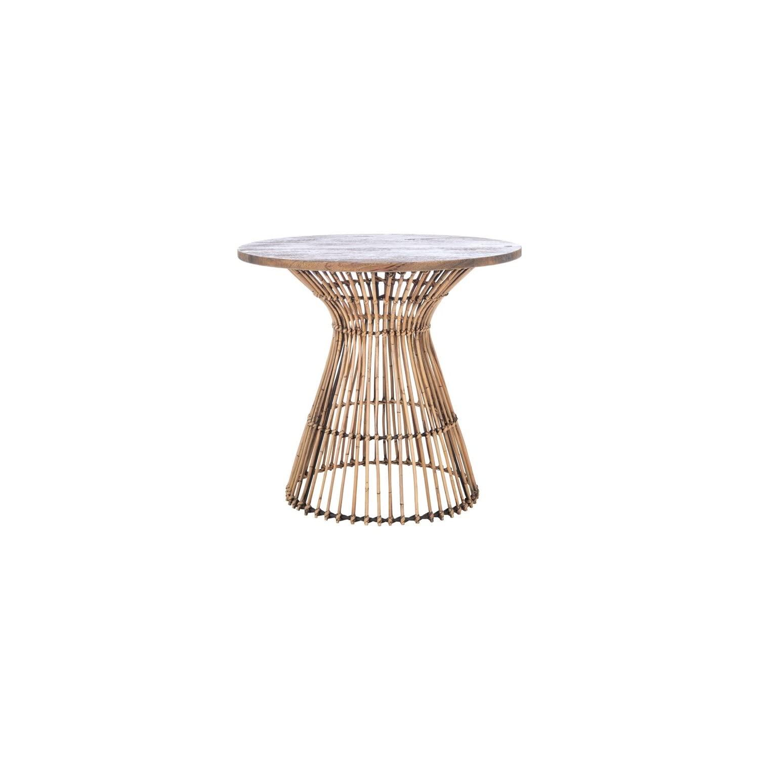 Whent Round Accent Table - ACC6500C - Natural/Golden Brown - Safavieh