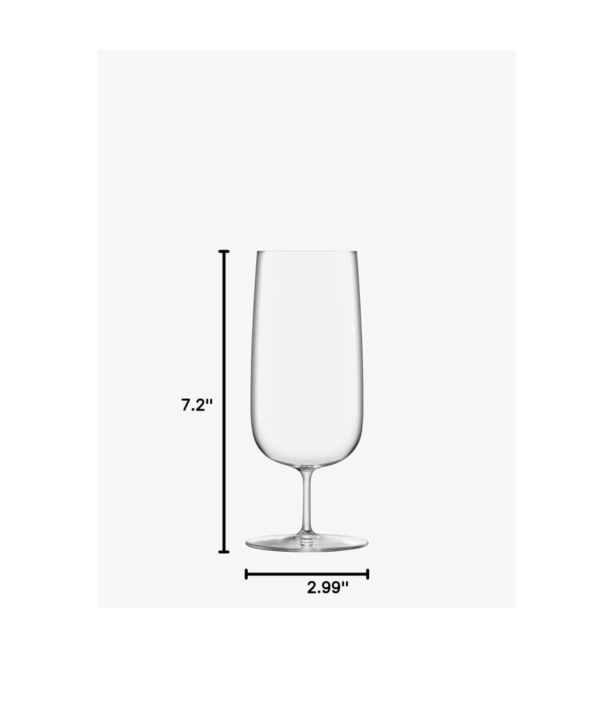 Clear Lead-Free Crystalline Pilsner Glass Set of 4