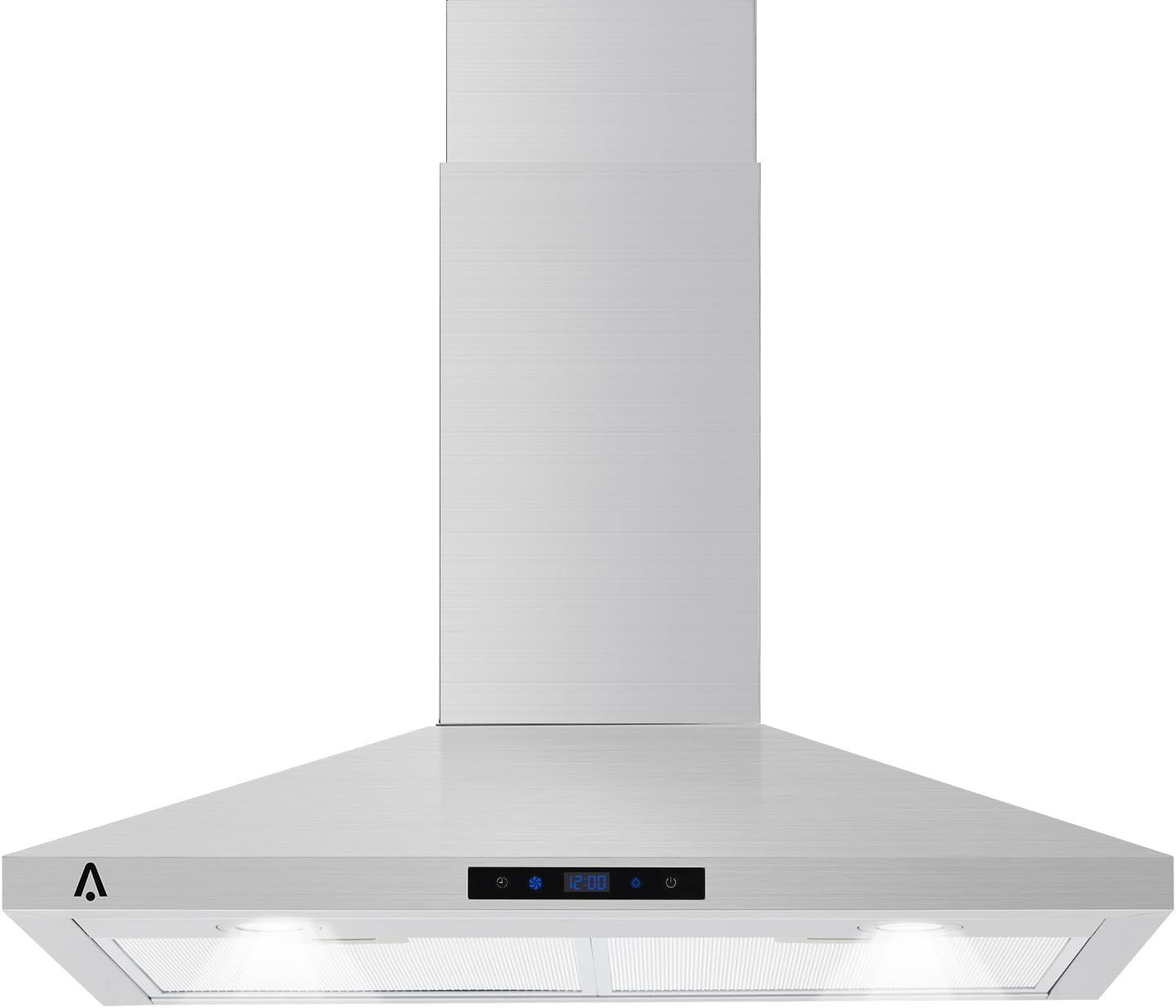 30" Stainless Steel Wall Mount Range Hood with Touch Control