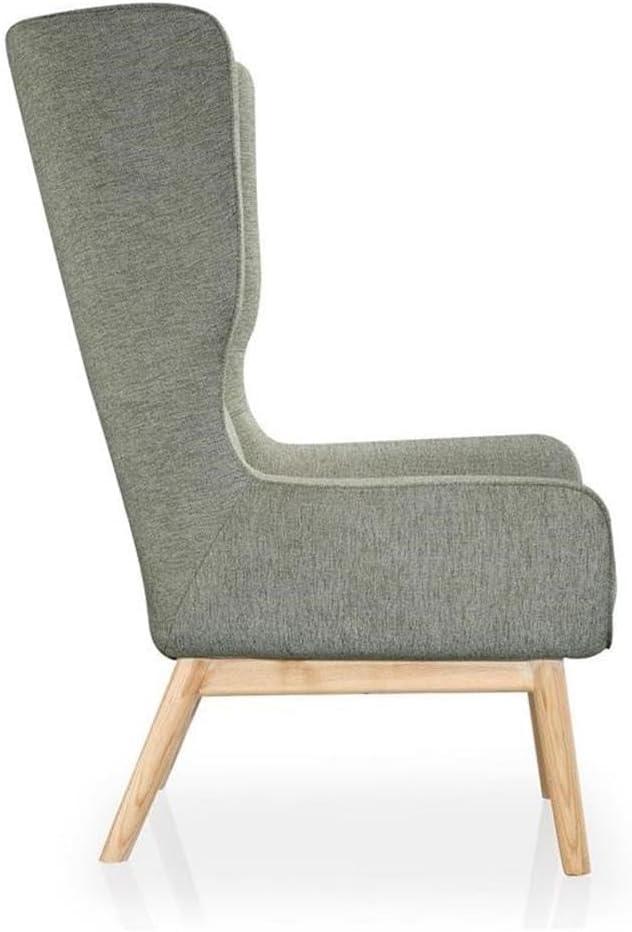 Sampson Graphite and Natural Twill Accent Chair