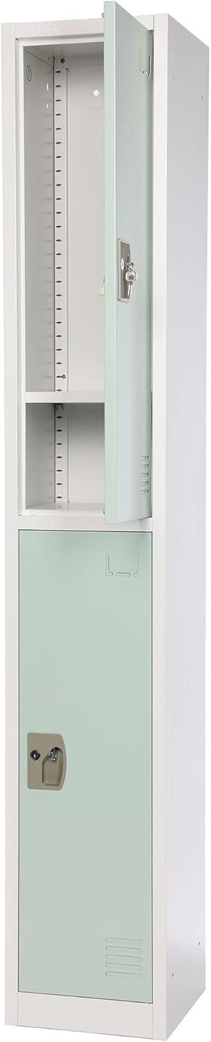 AdirOffice 12'' Wide Steel 2-Tier School and Gym Locker