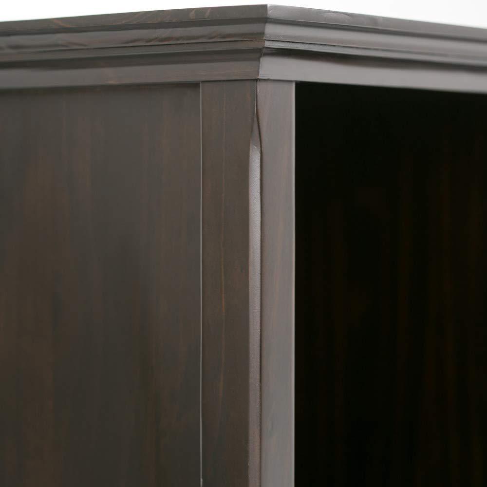 Simpli Home Amherst 57"W Solid Wood Storage Console Table with 8 Cube Storage