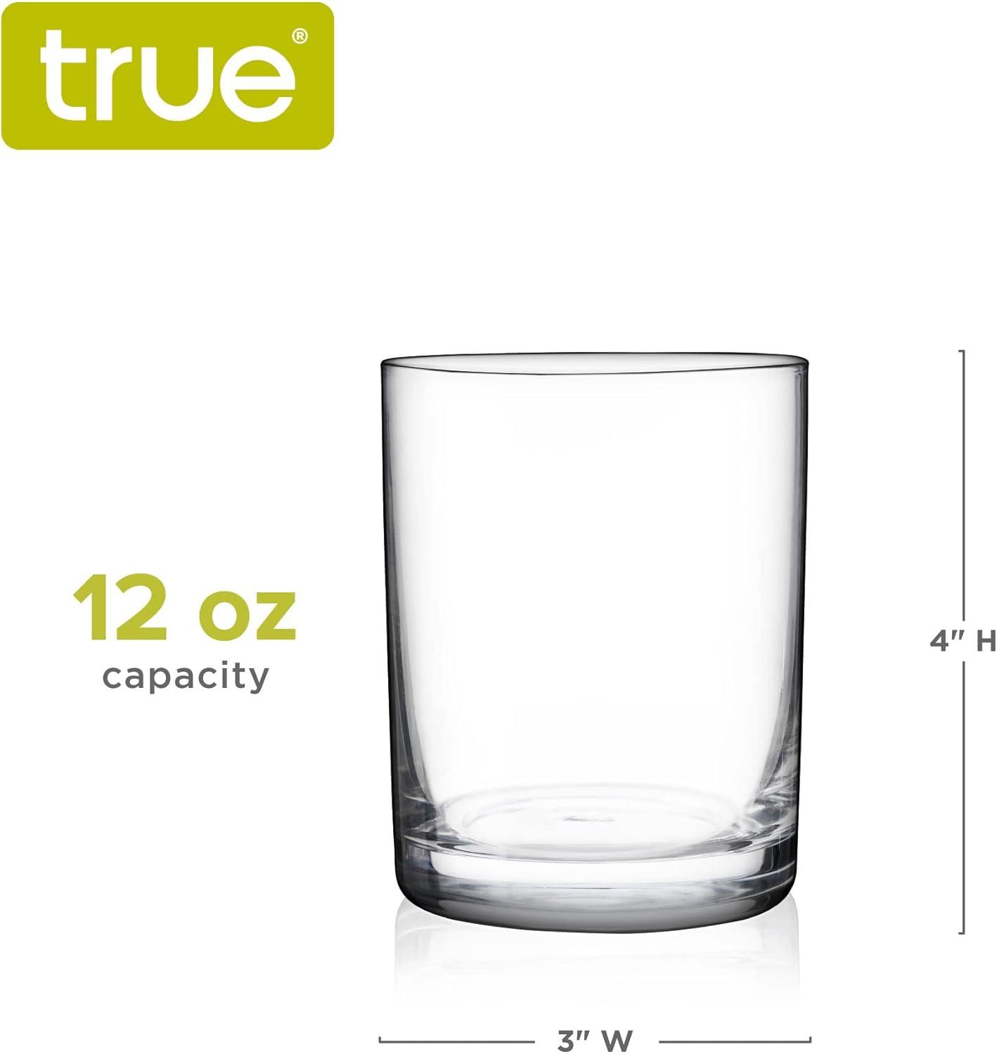 Clear Glass 12 oz Rocks Tumbler Set of 4