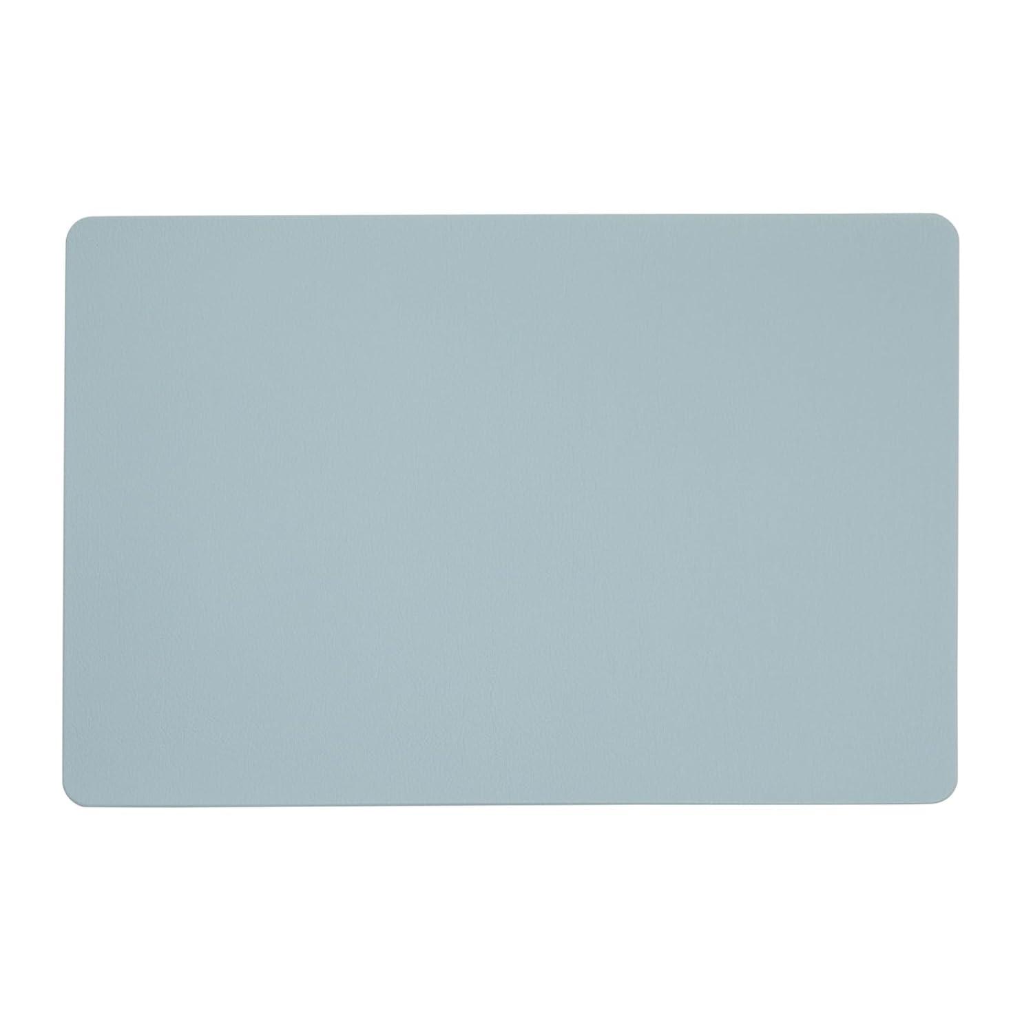 Juvale Set of 6 Blue Faux Leather Placemats for Dining Table, 17.75 x 11.75 Inches - Durable, Stylish, and Easy to Clean