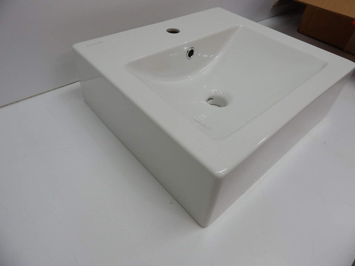 Scarabeo By Nameeks 18.1'' White Vitreous China Rectangular Bathroom Sink with Overflow